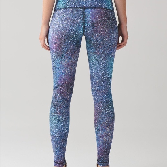 Lululemon Wunder Under Strive Mermaid Galaxy Splatter Luxtreme Leggings Sz 4 - Picture 2 of 13